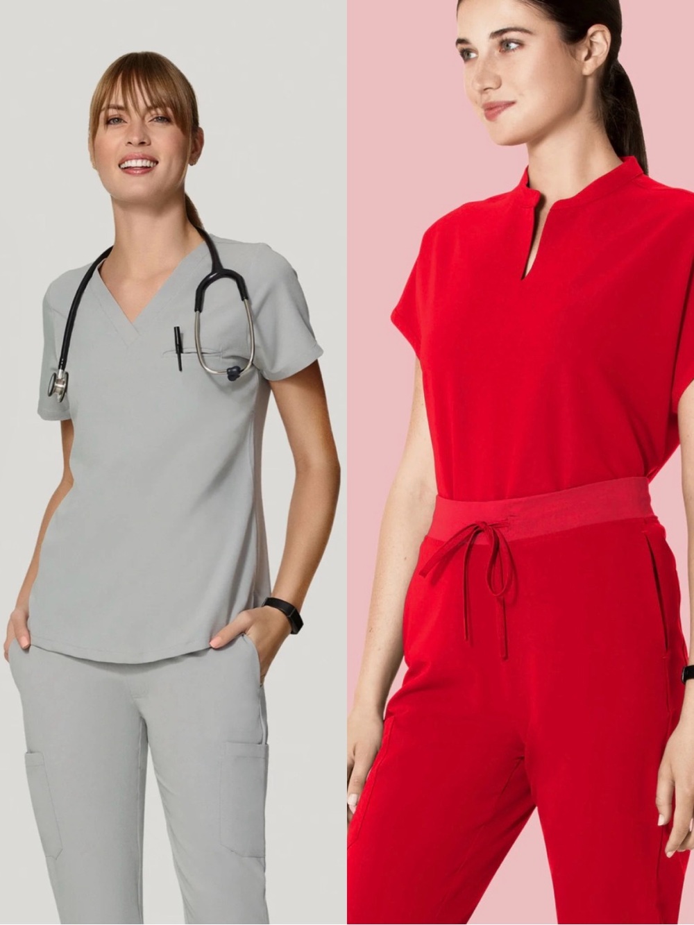 2 sets of Mandala Scrubs: Candy Red and Cloud